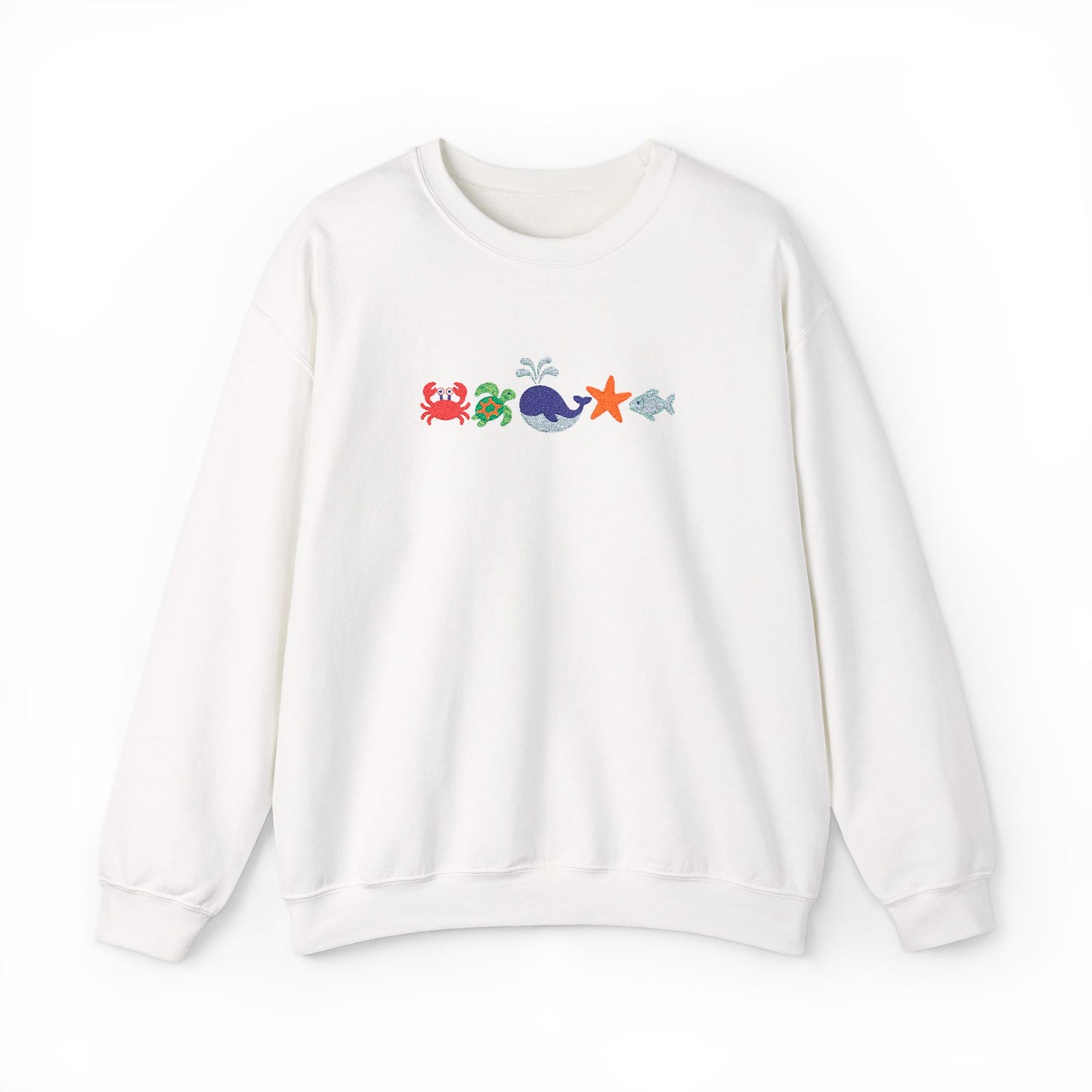 Sea Creatures Embroidered Sweatshirt