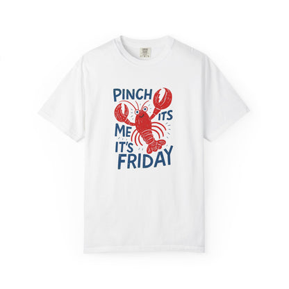 Friday Lobster T-Shirt — "Pinch Me It's Friday" Vintage Seafood Tee