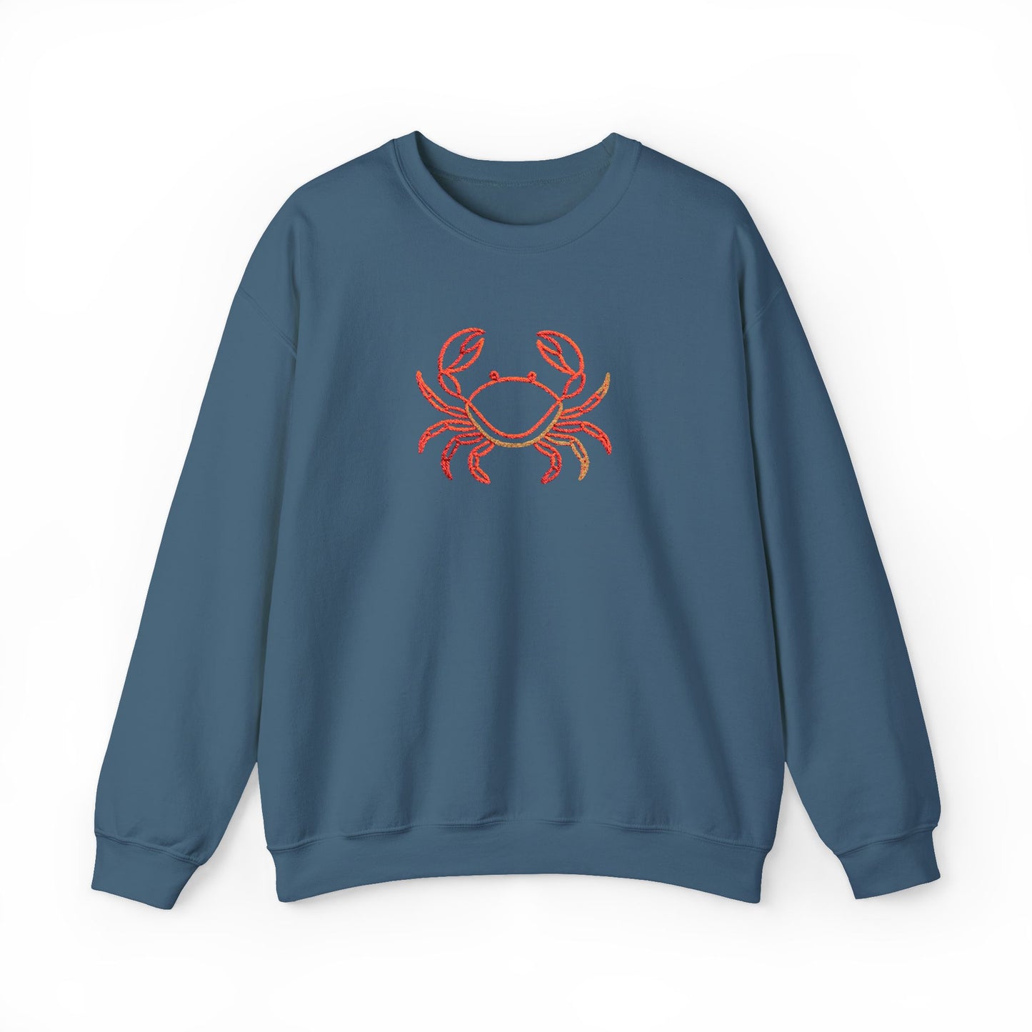 Crab Graphic Sweatshirt — Coastal Crab Crewneck for Beach Lovers