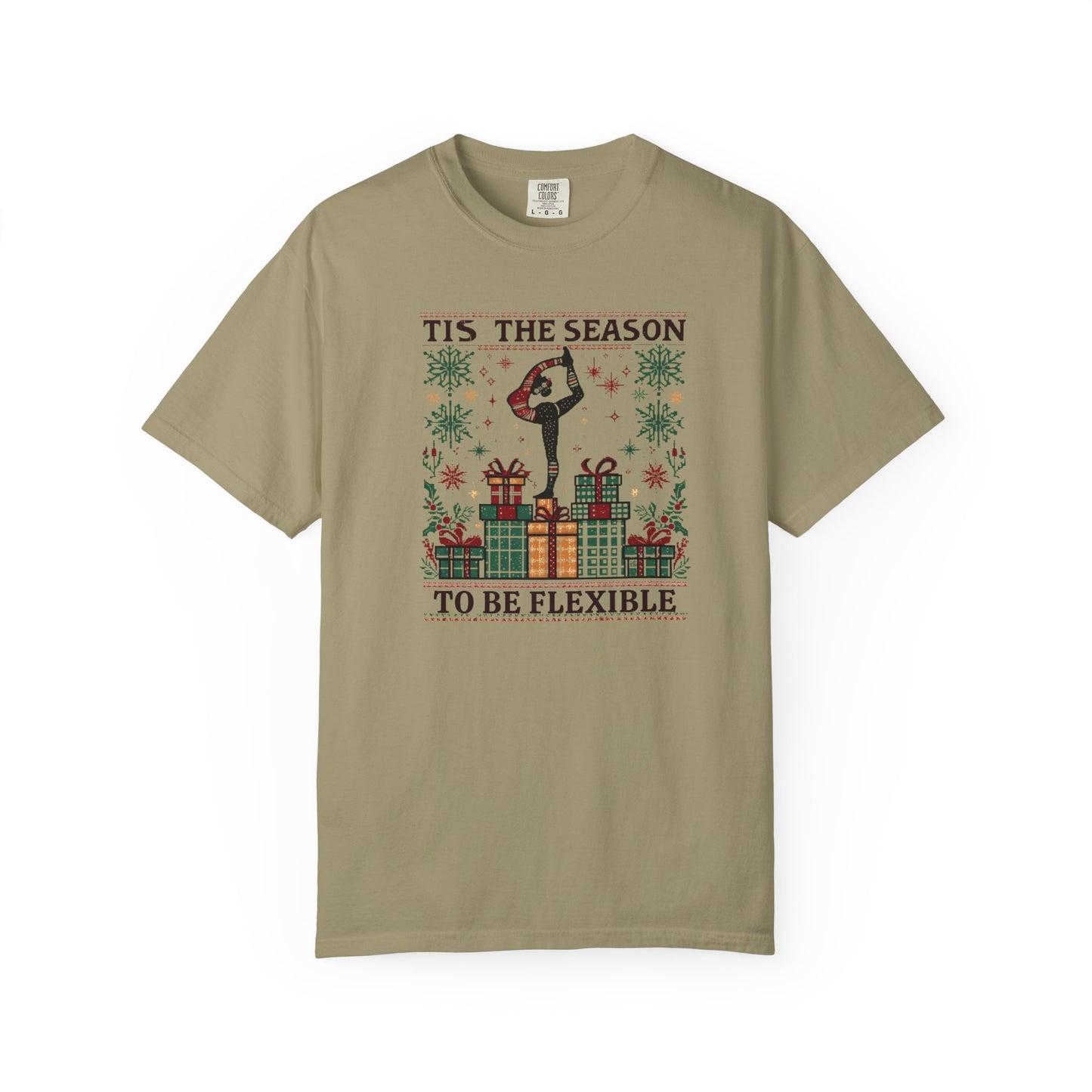 Tis The Season To Be Flexible T-shirt | Yoga Pose Christmas Design