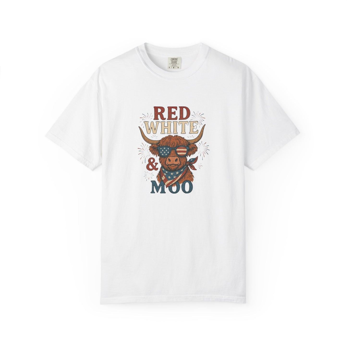 Red, White & Moo Patriotic Cow Tee