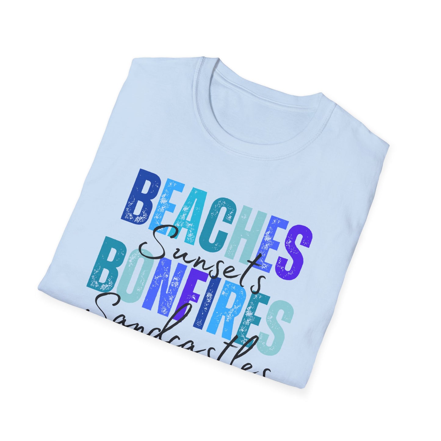 'Beaches, Bonfires, Besties, Sunsets, and Sandcastles' Tee