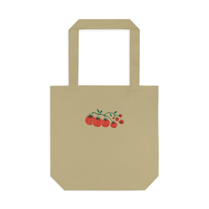 Embroidered Cherry Blossom Cotton Tote Bag — Floral Everyday Market Bag