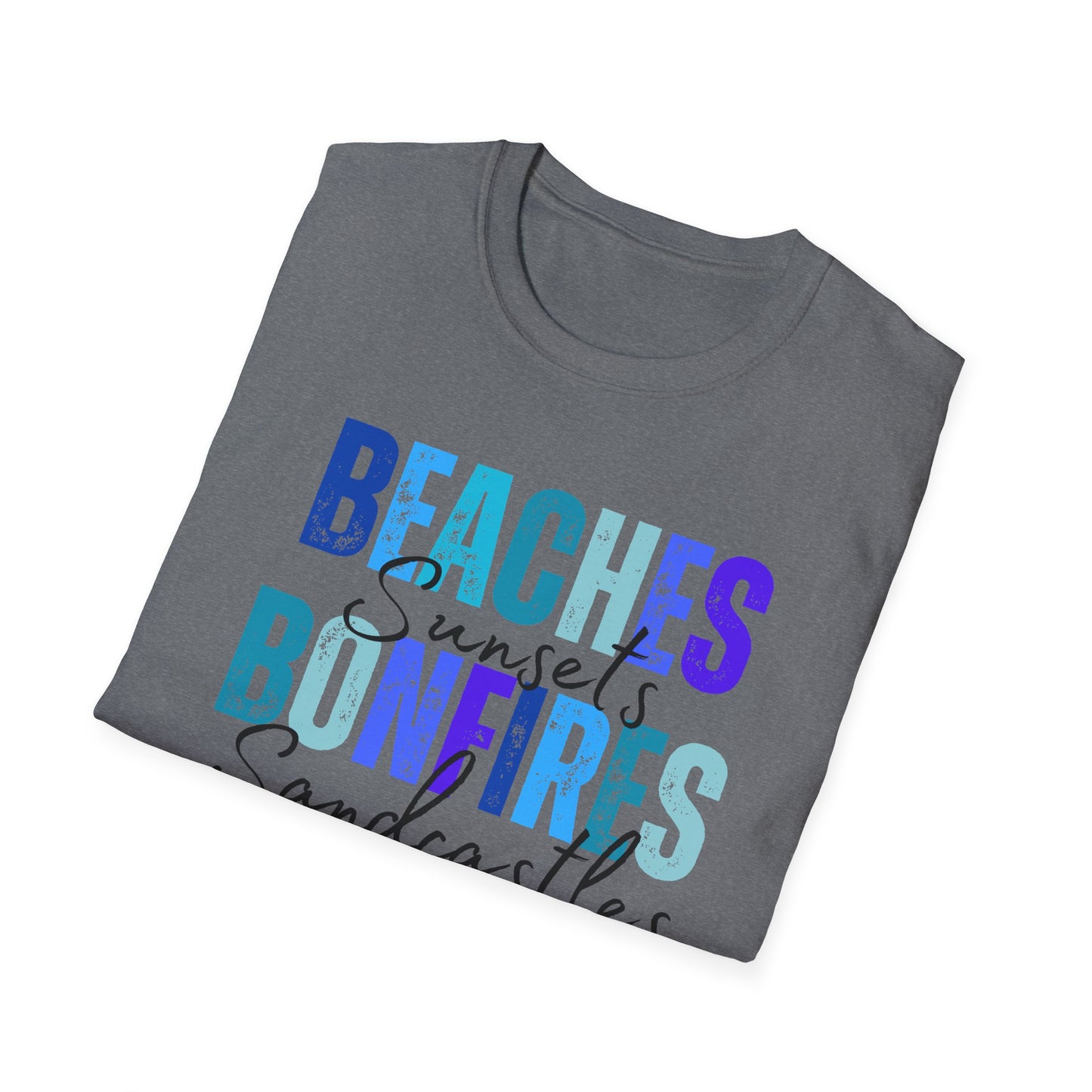 'Beaches, Bonfires, Besties, Sunsets, and Sandcastles' Tee