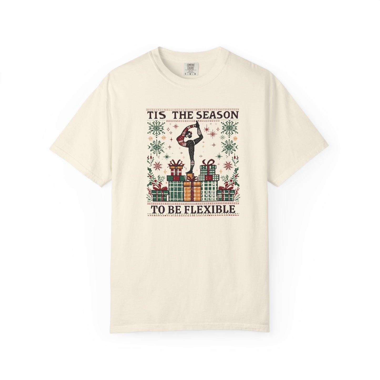 Tis The Season To Be Flexible T-shirt | Yoga Pose Christmas Design