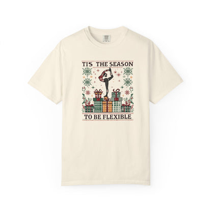 Tis The Season To Be Flexible T-shirt | Yoga Pose Christmas Design