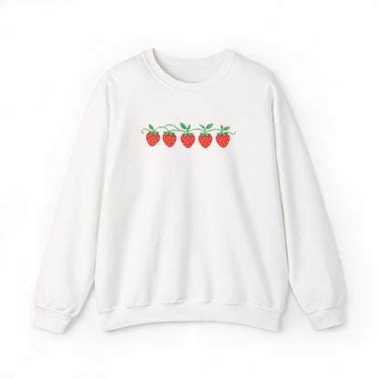 Strawberry Row Embroidered Sweatshirt