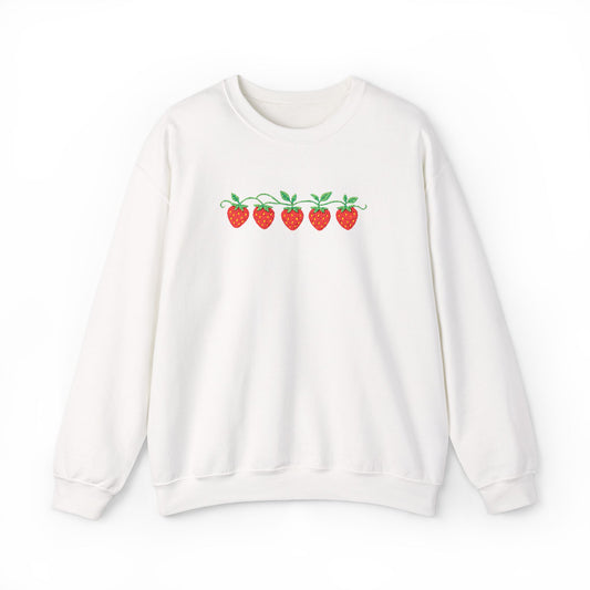 Strawberry Row Embroidered Sweatshirt