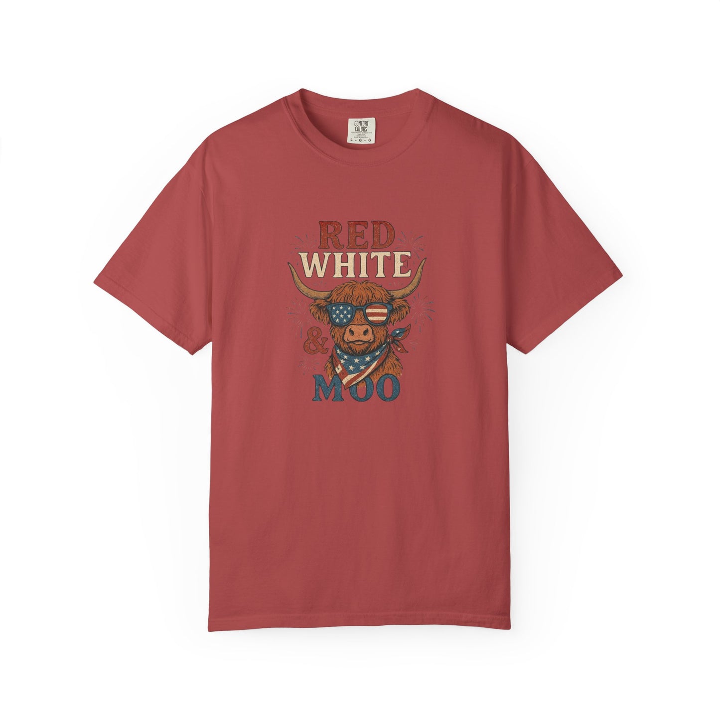 Red, White & Moo Patriotic Cow Tee