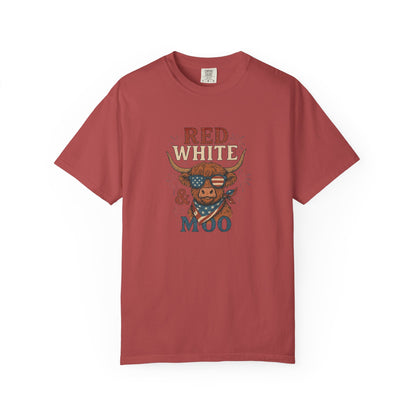 Red, White & Moo Patriotic Cow Tee