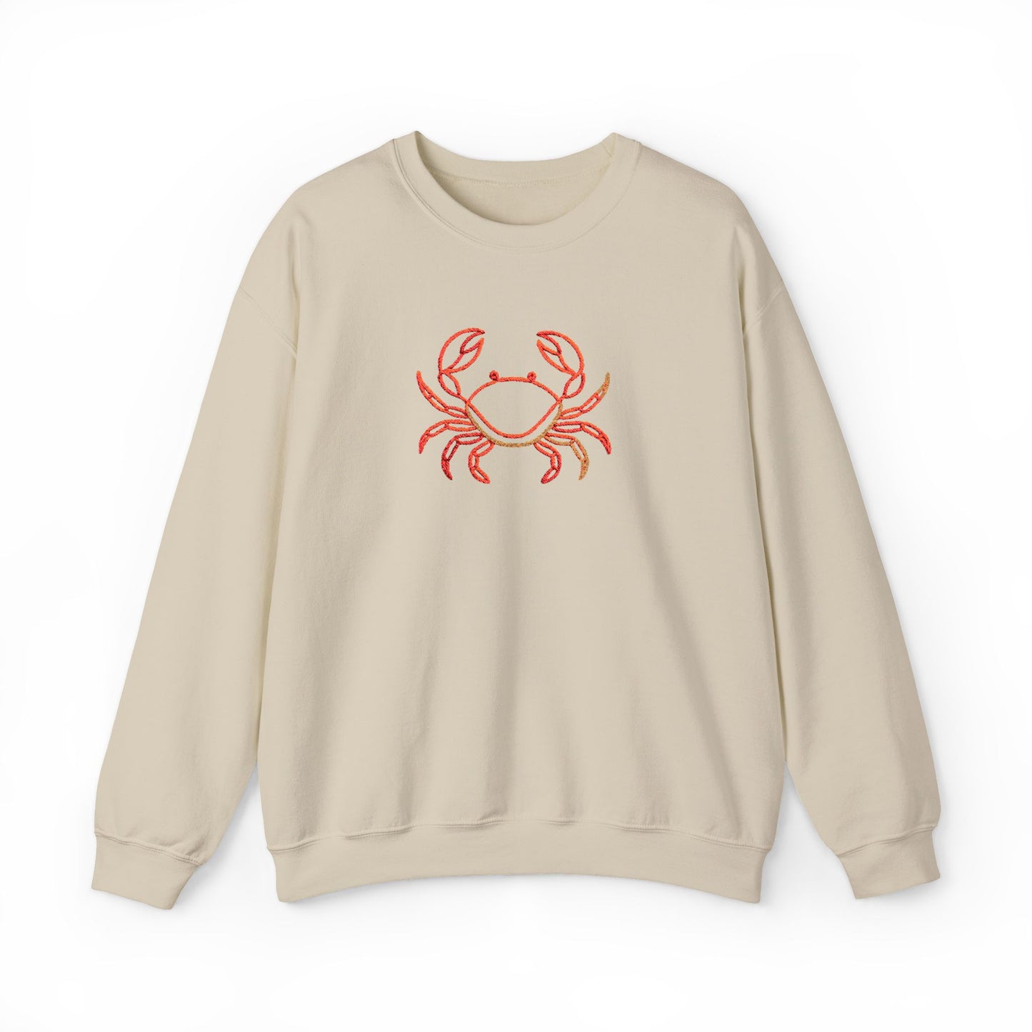Crab Graphic Sweatshirt — Coastal Crab Crewneck for Beach Lovers