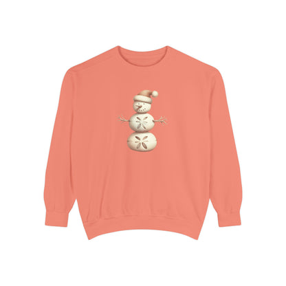 Snowman Sand Dollar Sweatshirt — Coastal Beach Holiday Crewneck
