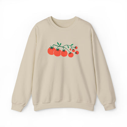 Cherry Tomato Vine Embroidered Sweatshirt