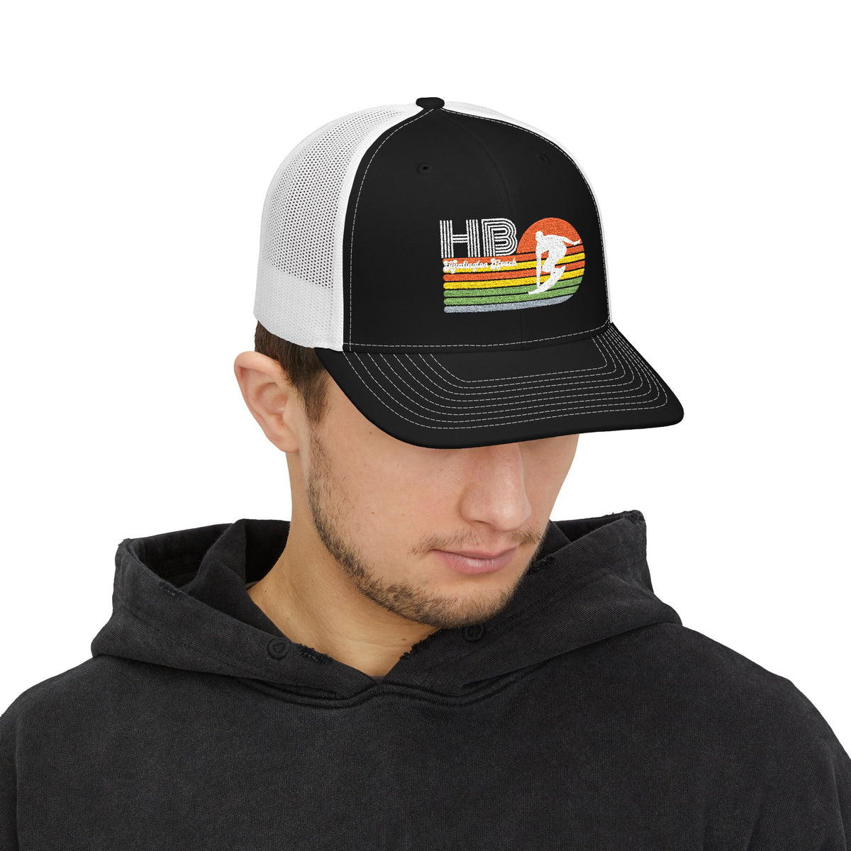 Huntington Beach Surf Retro Trucker Cap
