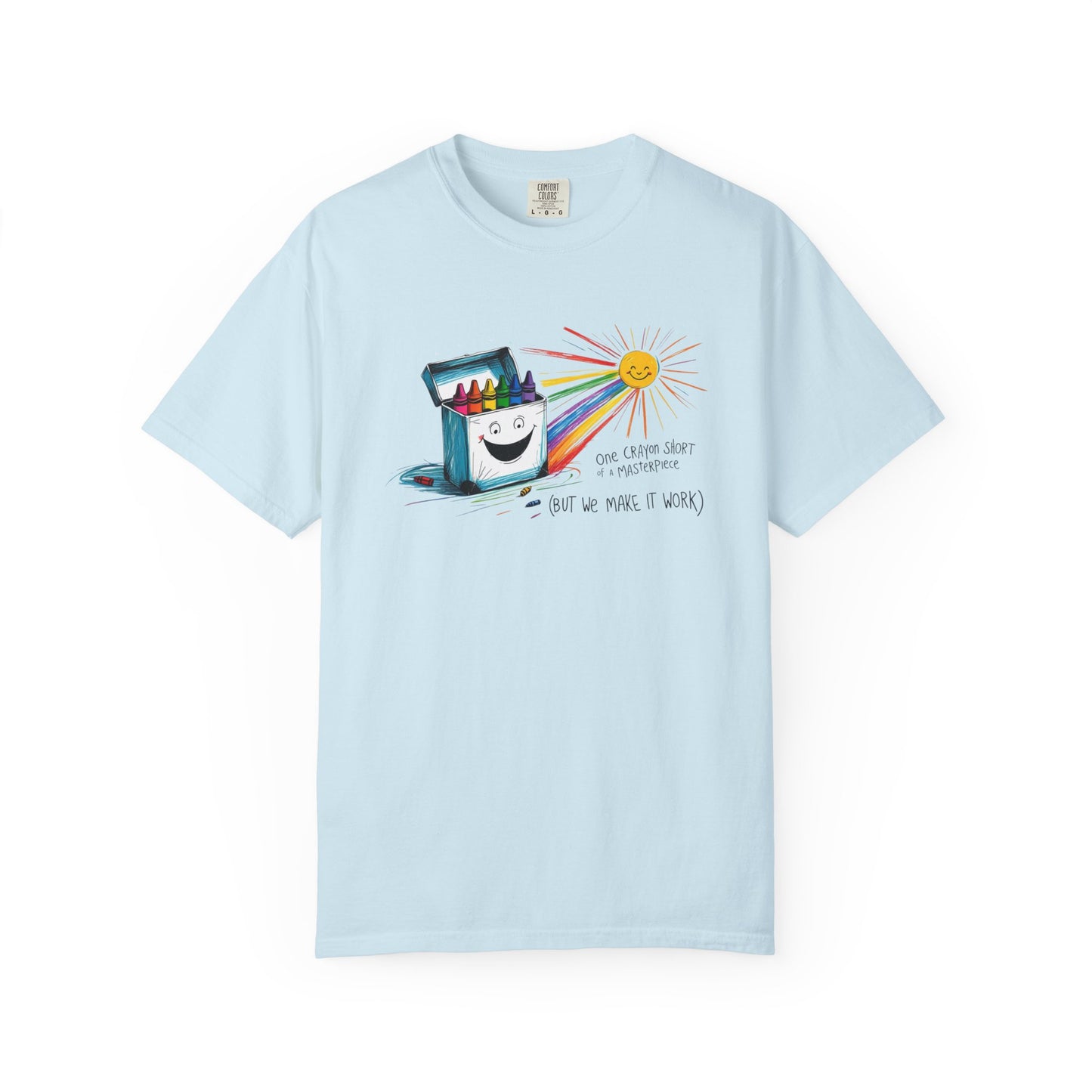 One Crayon Short of a Masterpiece Unisex T-shirt, Graphic Tee, Teacher Gift, Back to School Shirt, Classroom Attire, Art Vibes