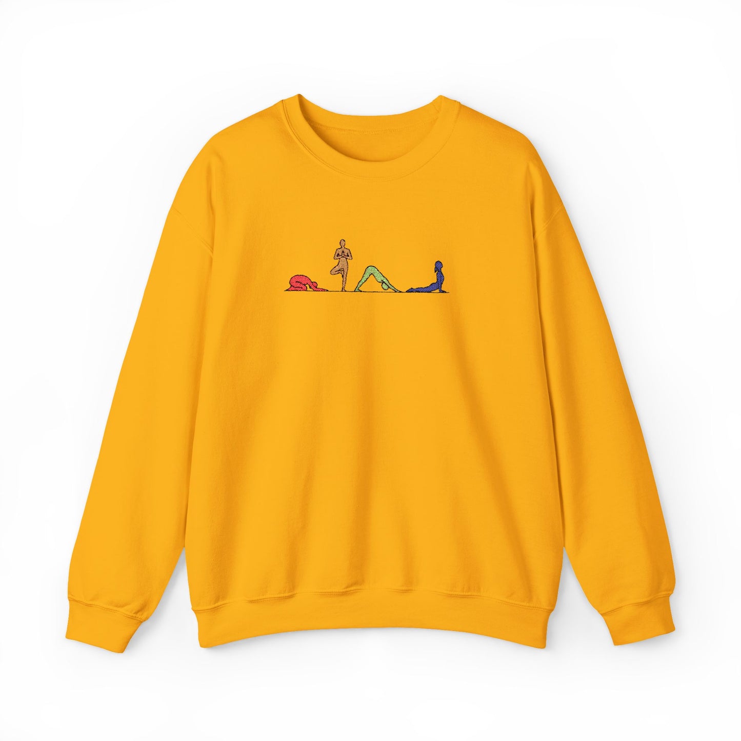 Rainbow Yoga Pose Embroidered Sweatshirt