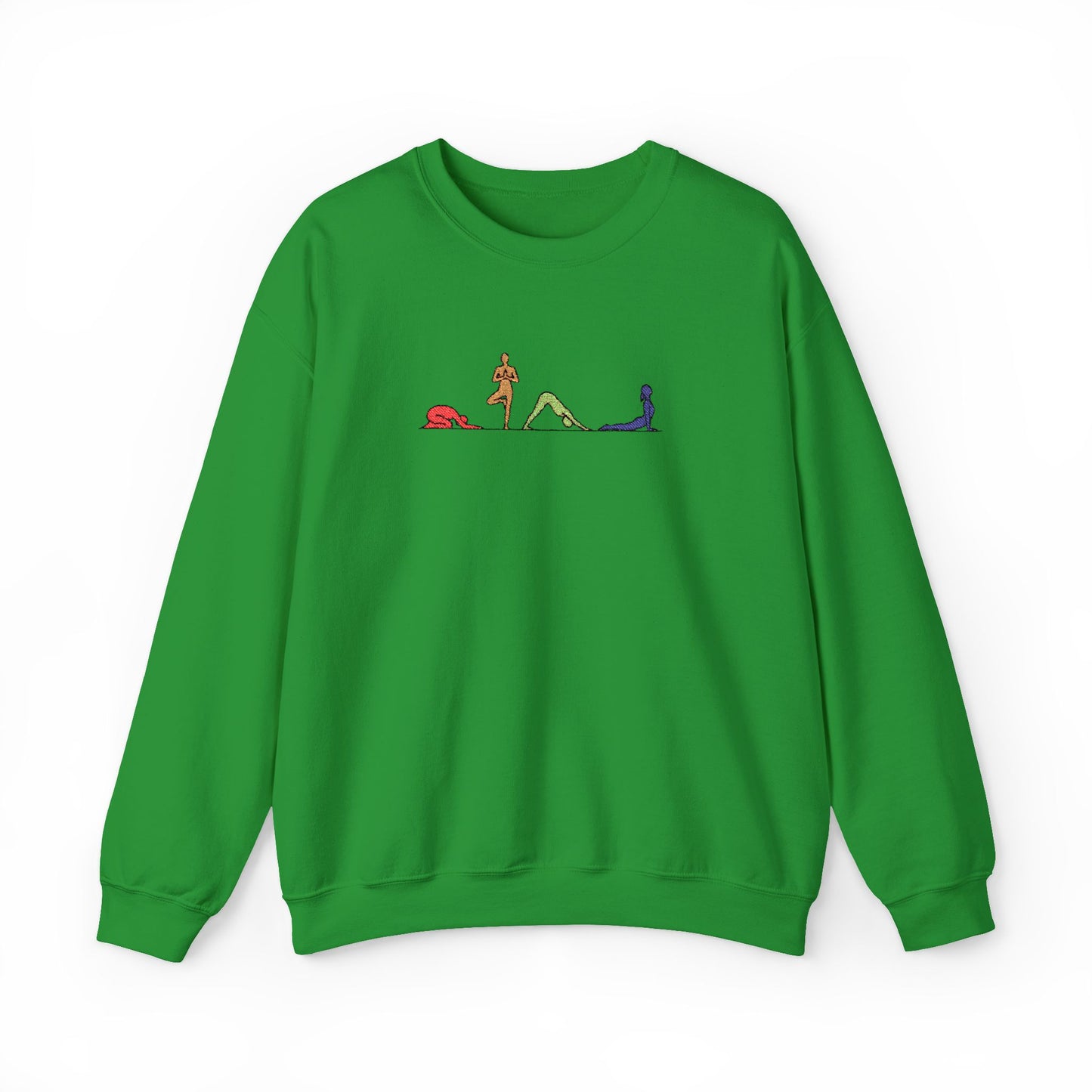 Rainbow Yoga Pose Embroidered Sweatshirt