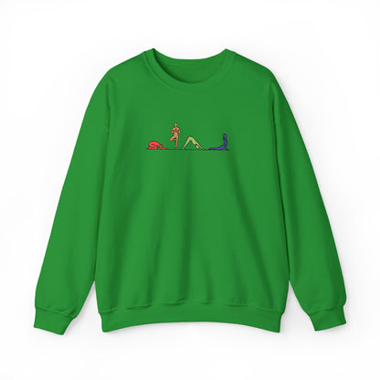 Rainbow Yoga Pose Embroidered Sweatshirt