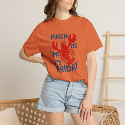 Friday Lobster T-Shirt — "Pinch Me It's Friday" Vintage Seafood Tee