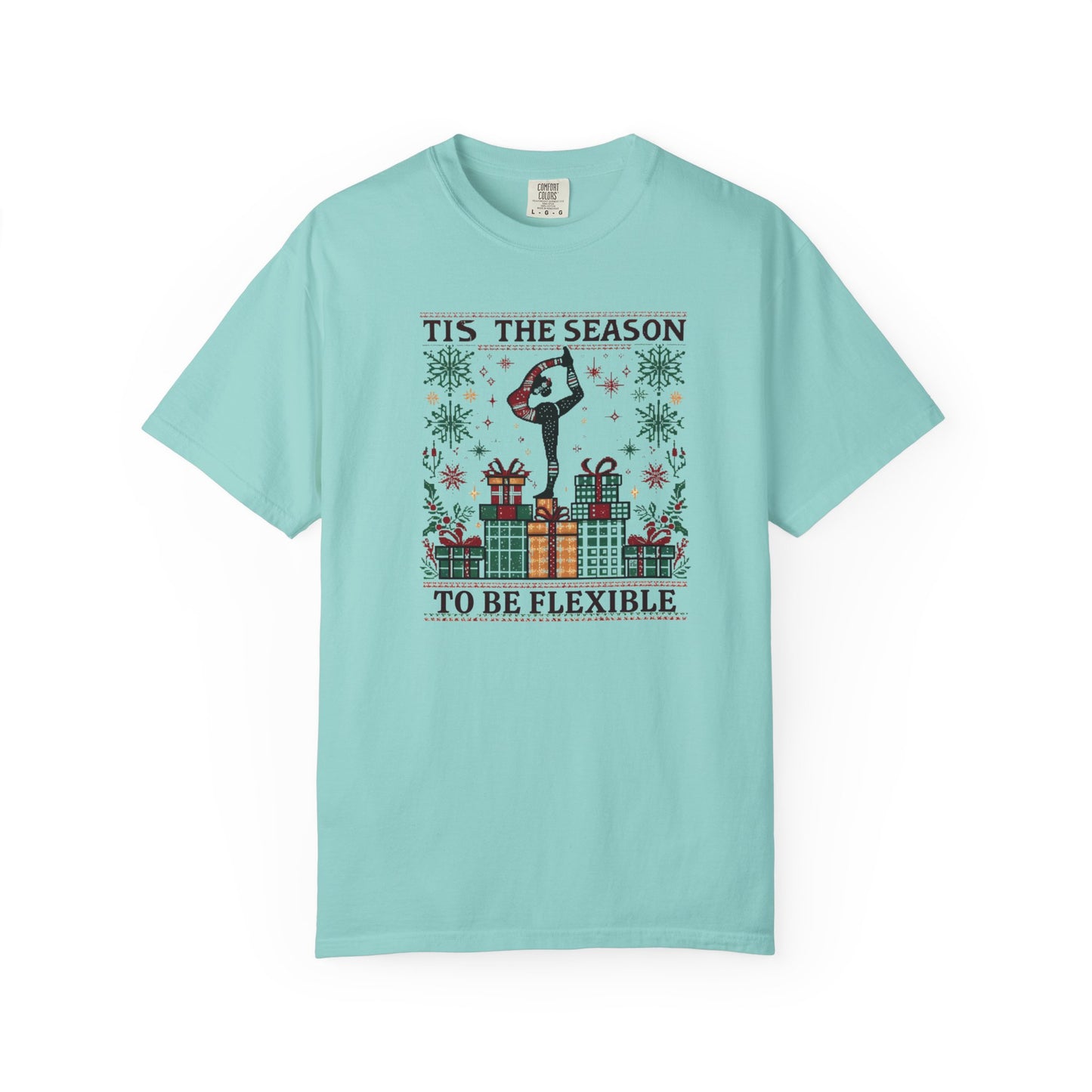 Tis The Season To Be Flexible T-shirt | Yoga Pose Christmas Design
