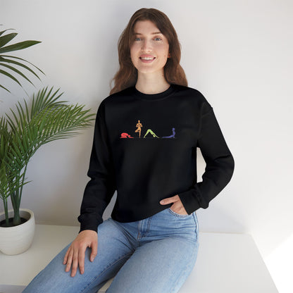 Rainbow Yoga Pose Embroidered Sweatshirt