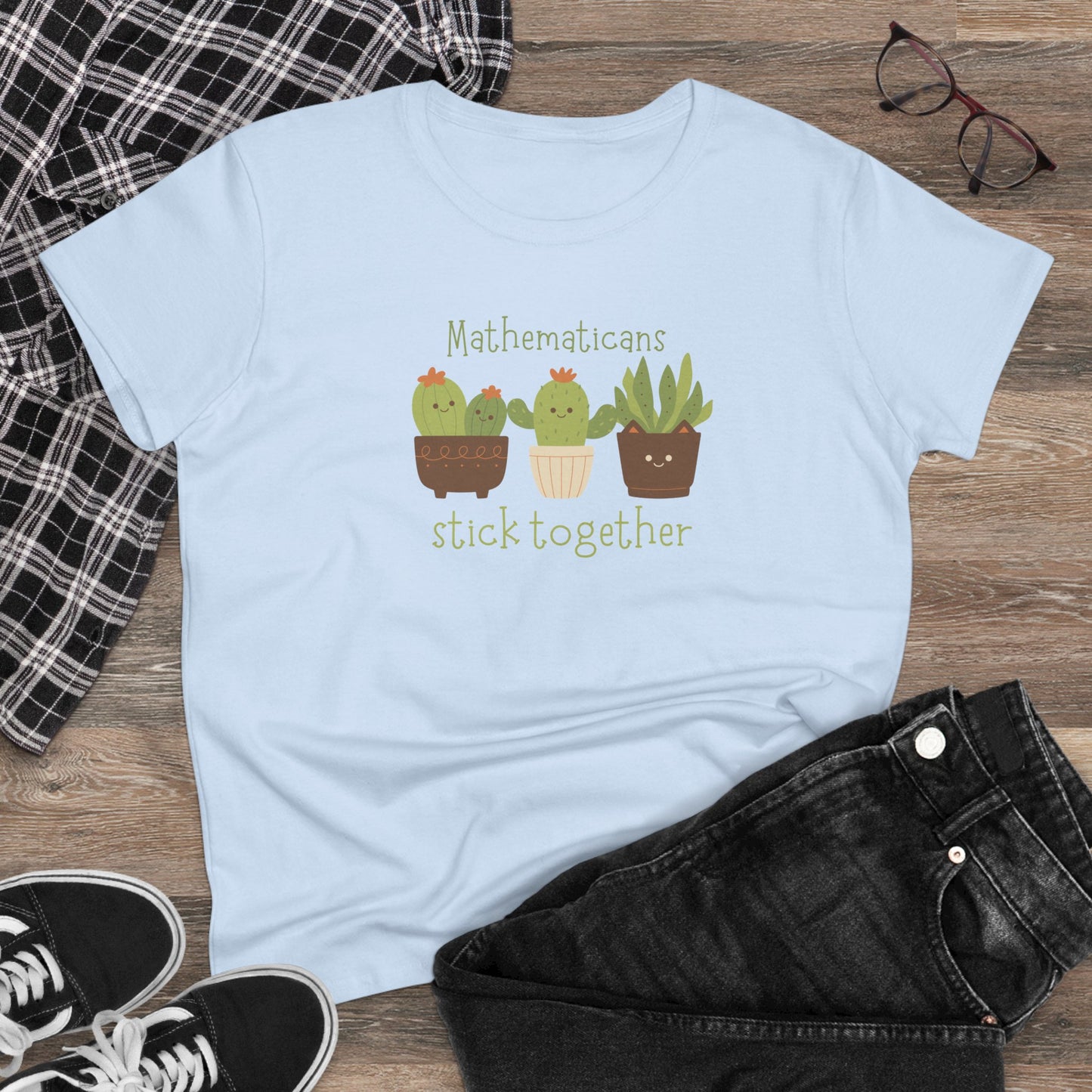 Cute Cactus Graphic Tee, Perfect for Teachers, Math Lovers, Gift for Students, Summer Style, Casual Wear
