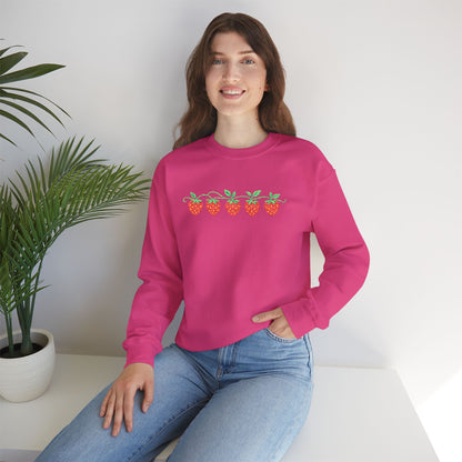 Strawberry Row Embroidered Sweatshirt