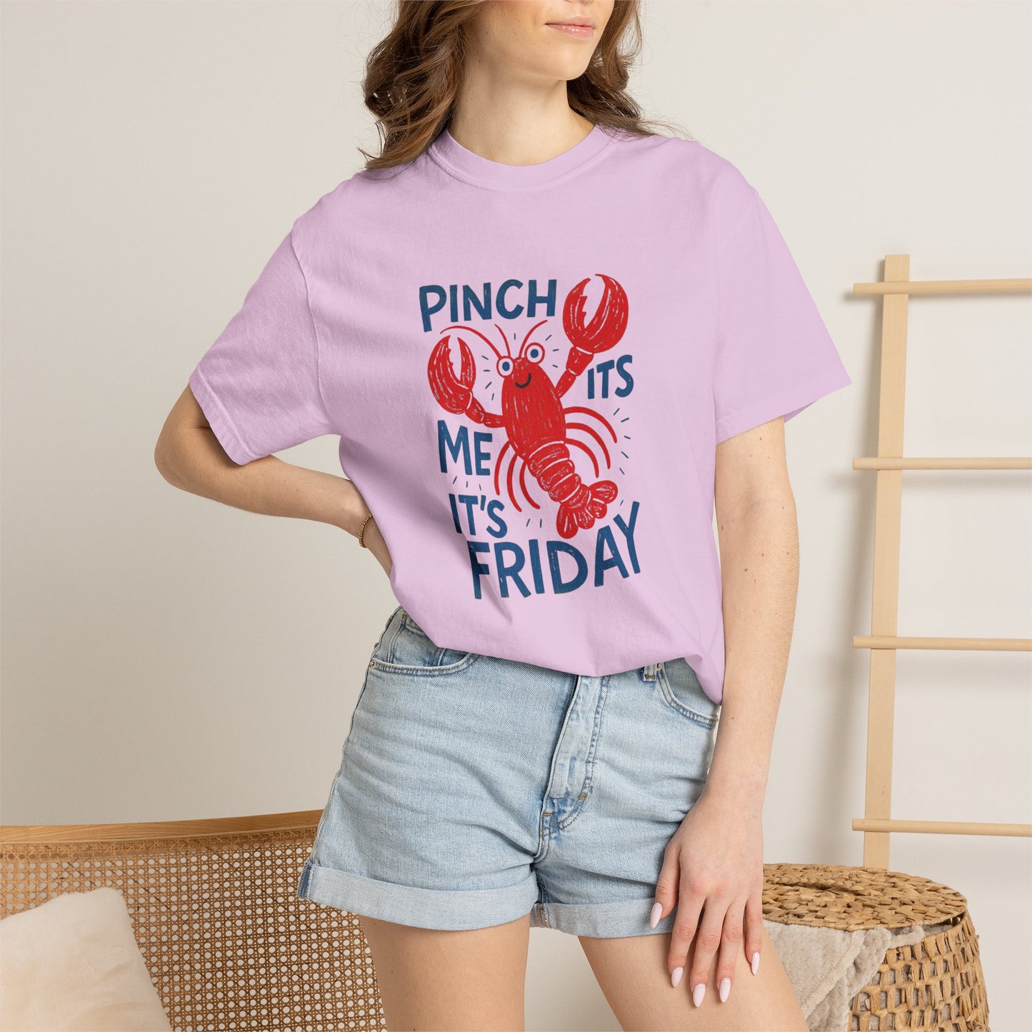 Friday Lobster T-Shirt — "Pinch Me It's Friday" Vintage Seafood Tee