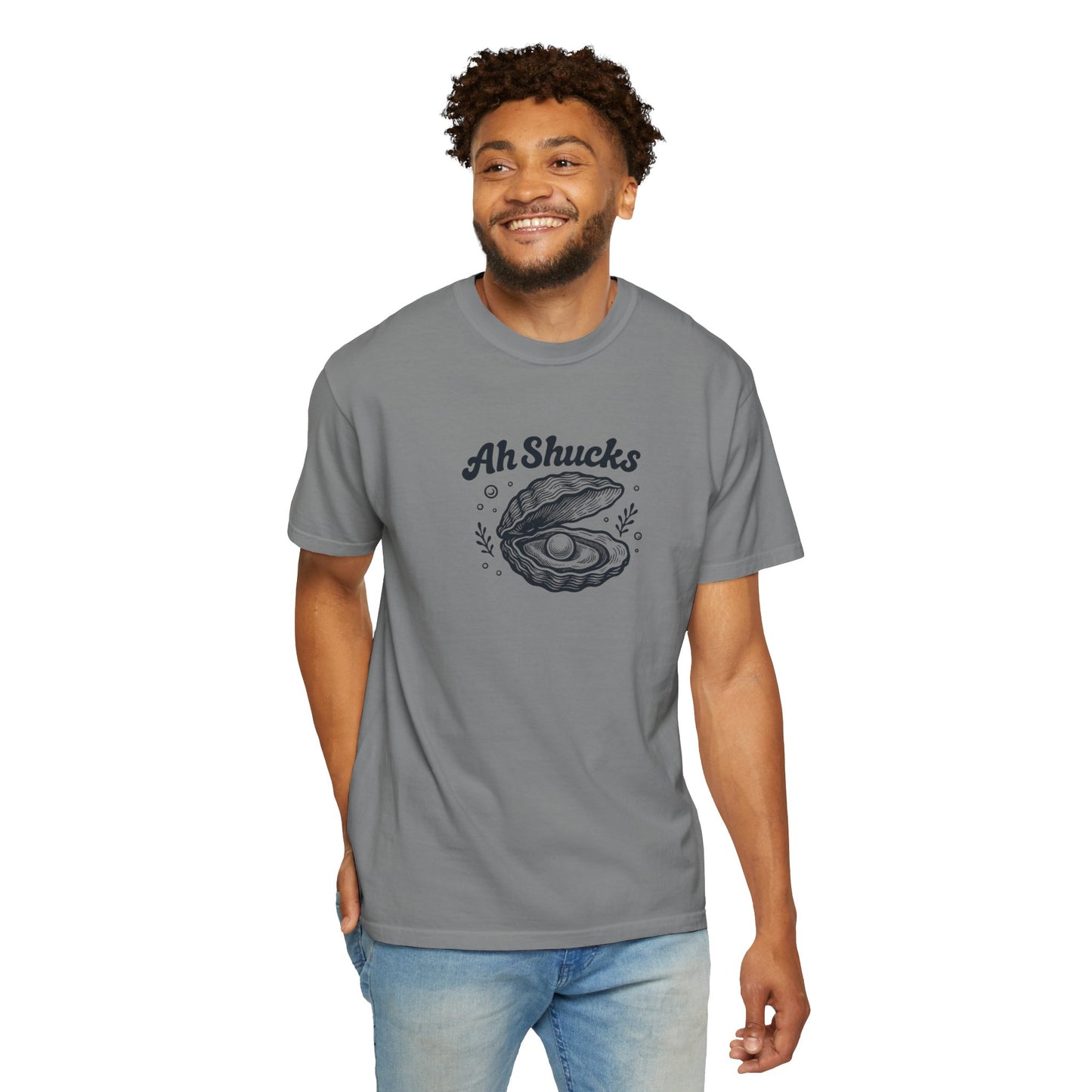 Ah Shucks Oyster T-Shirt — Vintage Nautical Seafood Tee