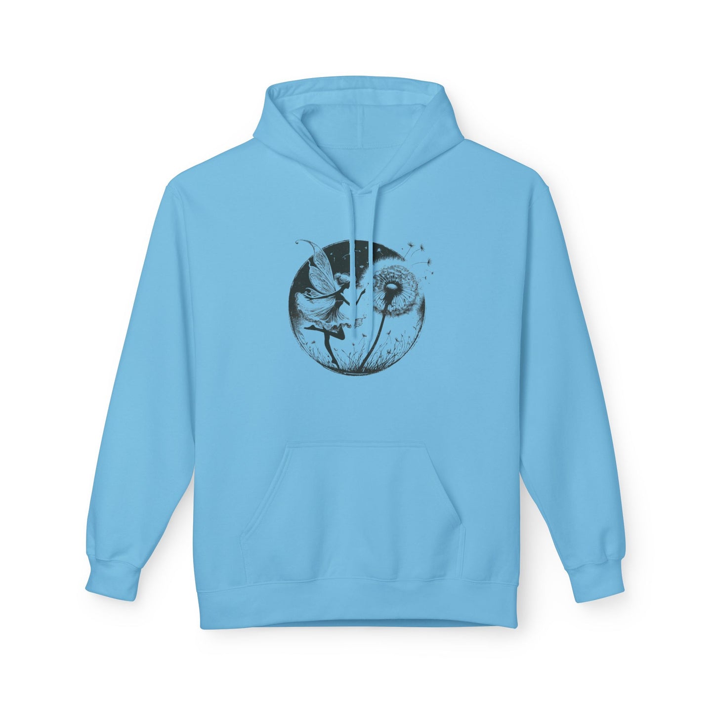 Grunge Fairy Blowing Dandelion Fleece Hoodie