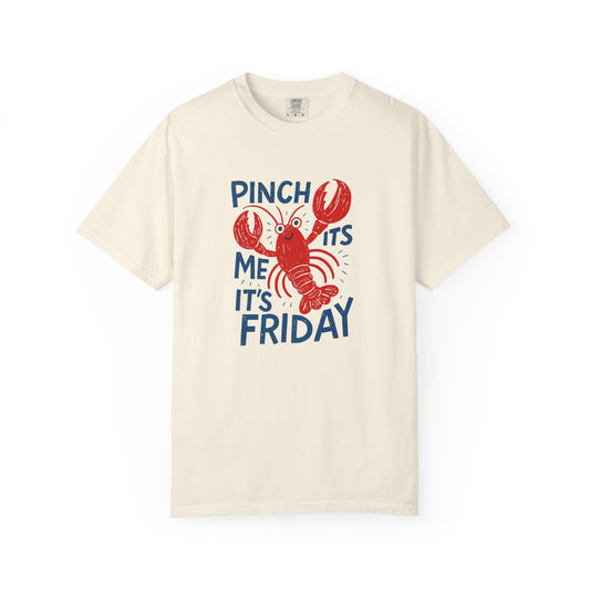 Friday Lobster T-Shirt — "Pinch Me It's Friday" Vintage Seafood Tee