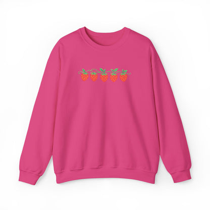 Strawberry Row Embroidered Sweatshirt