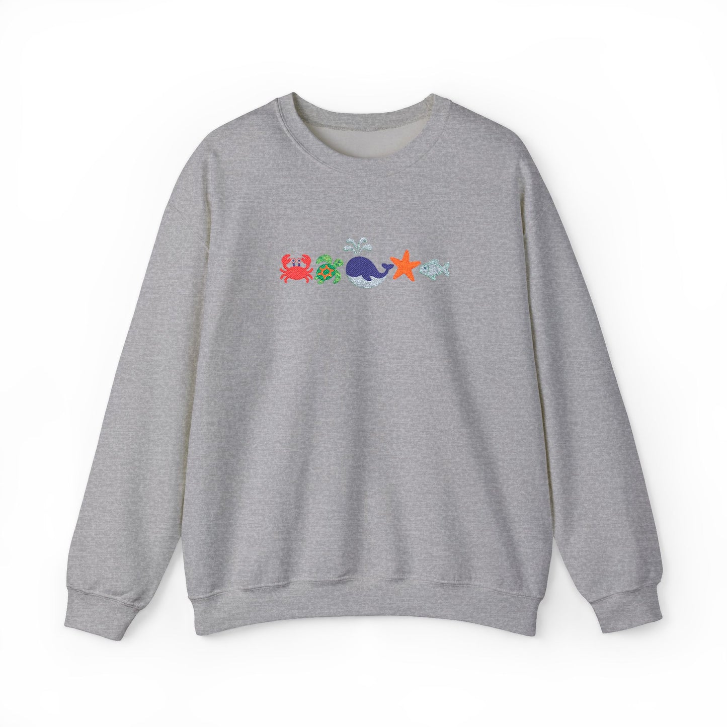 Sea Creatures Embroidered Sweatshirt