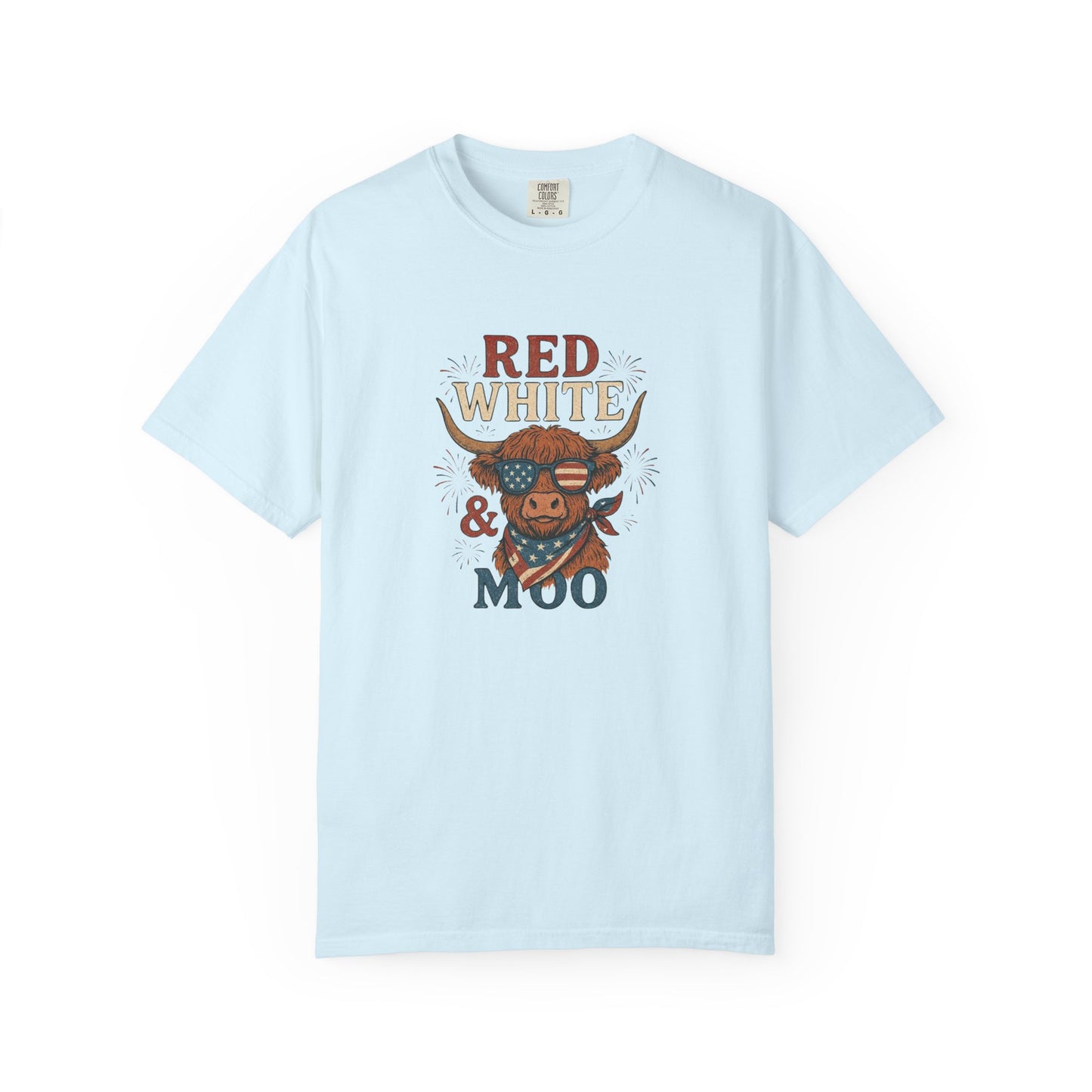 Red, White & Moo Patriotic Cow Tee