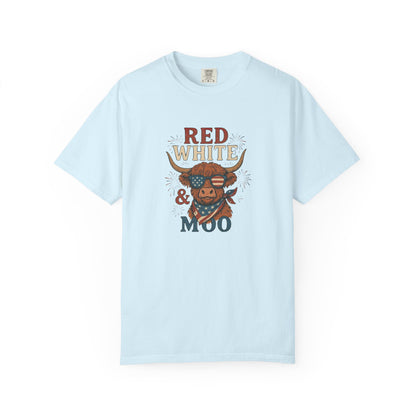 Red, White & Moo Patriotic Cow Tee