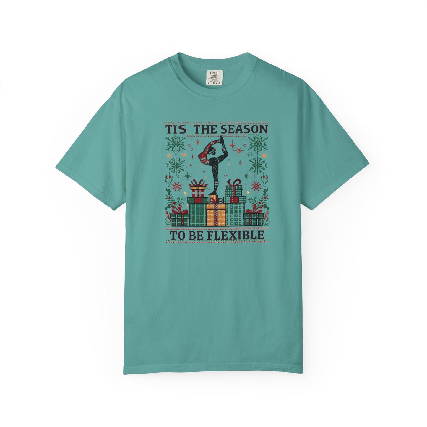 Tis The Season To Be Flexible T-shirt | Yoga Pose Christmas Design