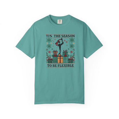 Tis The Season To Be Flexible T-shirt | Yoga Pose Christmas Design
