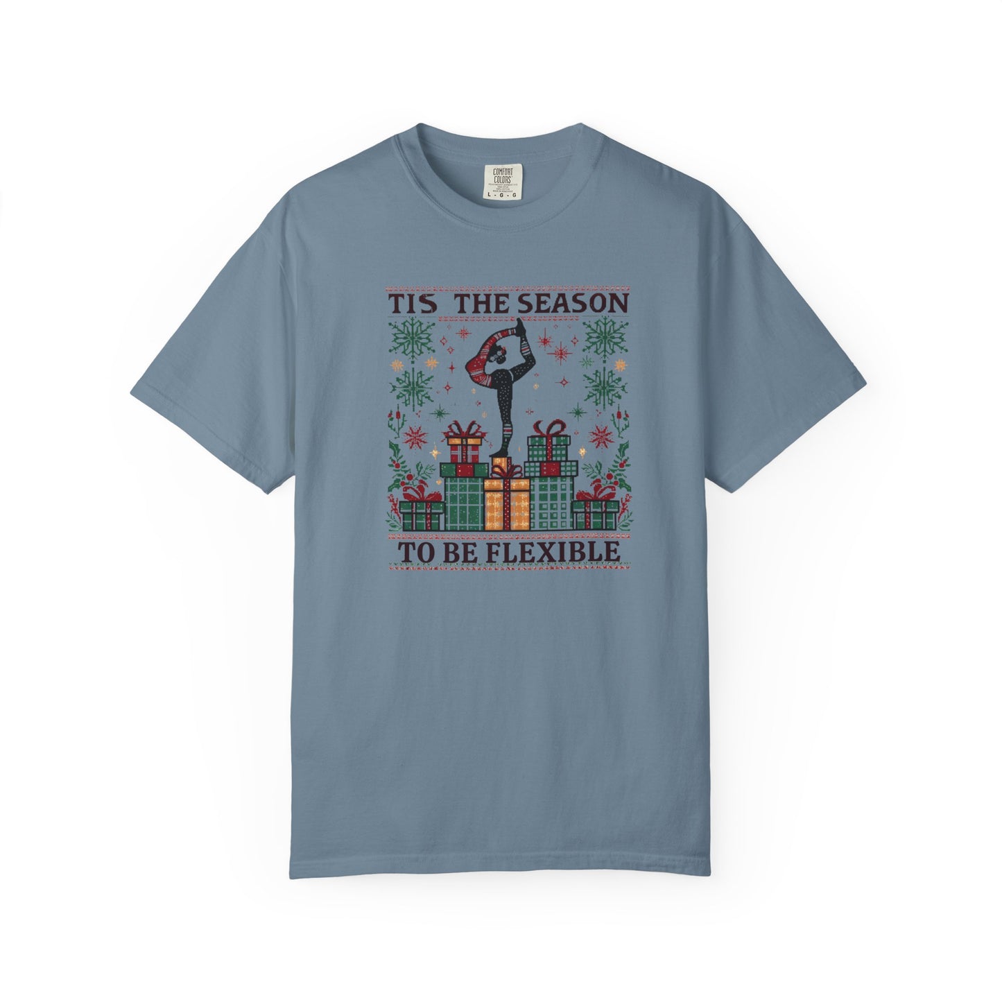 Tis The Season To Be Flexible T-shirt | Yoga Pose Christmas Design