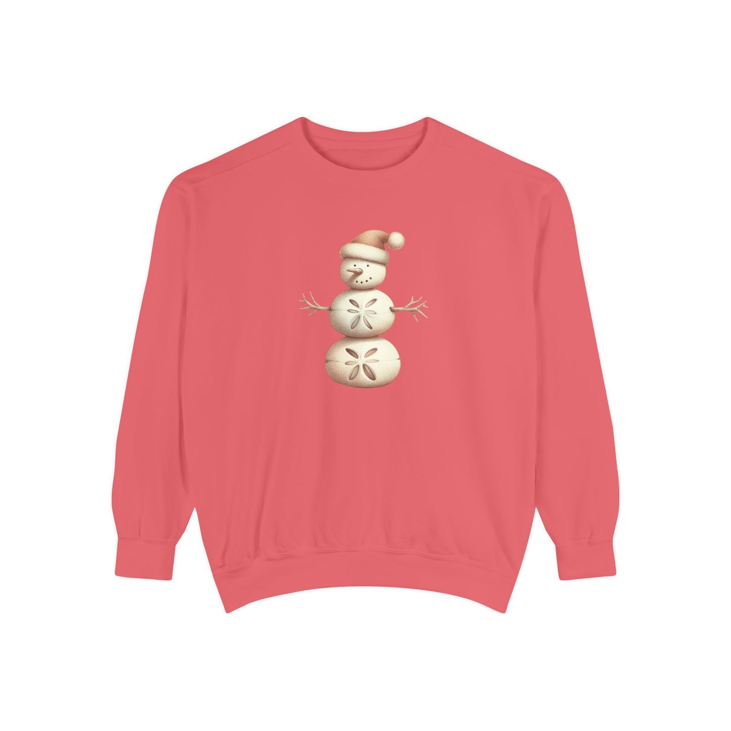 Snowman Sand Dollar Sweatshirt — Coastal Beach Holiday Crewneck
