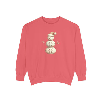 Snowman Sand Dollar Sweatshirt — Coastal Beach Holiday Crewneck