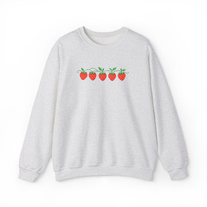 Strawberry Row Embroidered Sweatshirt