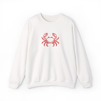 Crab Graphic Sweatshirt — Coastal Crab Crewneck for Beach Lovers