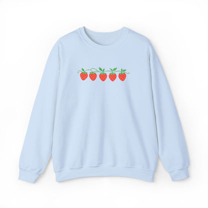 Strawberry Row Embroidered Sweatshirt
